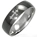 New Mens Stainless Steel Ring featuring Christian Cross 8mm Wide Brand New Available in Most Sizes Comes in a Velvet Ring Box