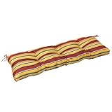 Greendale Home Fashions 54-Inch Outdoor Bench Cushion, Carnival Stripe