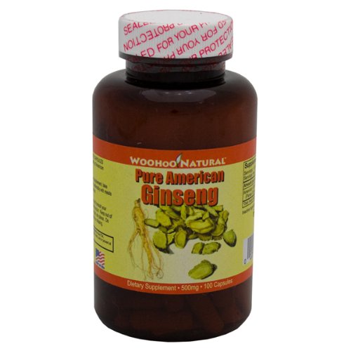 Pure American Ginseng Capsules 500mg 100 CapsulesB000638P94 