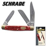 Schrade SCHRPBFCP Old Timer 34Ot and 9 Bulb Led Red Flashlight Combo