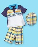 Phat Farm - Phat Farm Baby Boy 3-Piece Polo & Plaid Shorts Set