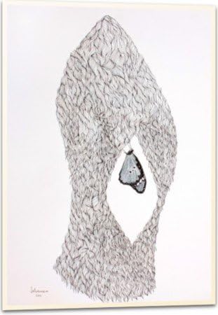 Print Photo Paper Museum Quality Unframed 15.99 x 23.02 in / Print "Crisálida (El misterio de la mujer barbuda) III." by Sabanza