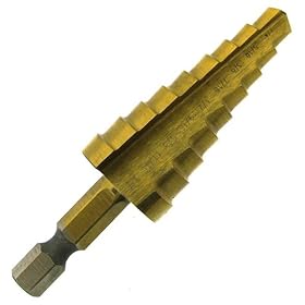 9 drills in 1 STEP DRILL-UNIBIT from 1 4 to 3 4 w quick release hex shank M2 HSS by hobbytoolsupply