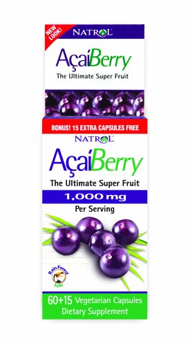 Natrol - Pure Acai Berry Capsules, 75ct Bonus Size