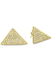 Joanna Laura Constantine "Americana" Cubic Zirconia Pyramid Earrings