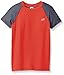 New Balance Boys' Big Short Sleeve Performance Colorblock T-Shirt, Atonic/Thunder, 10-12