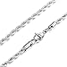 Silver 4.0mm Wide Stainless Steel Necklace Rope Twist Chain Link 18~36 Inch