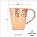 Artisan's Anvil UNIQUE HAMMERED COPPER MUG - Premium Bucket Design – Solid Moscow Mule Cup - 16 oz - 100% Pure Handcrafted Copper - Heavy Gauge, No Lining - FREE Recipes & Care E-book