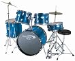 Percussion Plus 5 Piece Drum Set - Sky Blue