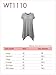 Made by Johnny MBJ WT1110 Womens Short Sleeve Side Panel Loose Fit Tunic Top XL Heather_Charcoal