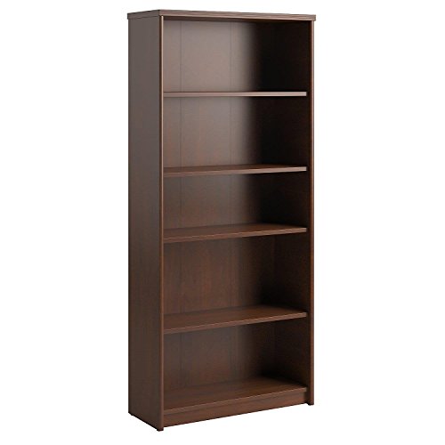Office Connect by Bush Furniture PR76565 Envoy Series Five-Shelf Bookcase, 29.87" by 11.75" by 66.37", Hansen Cherry