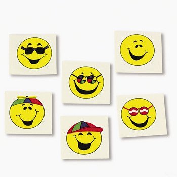Smile Face Tattoos (6 dz)