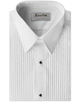 Tuxedo Shirt- White 1/4" Pleat Laydown Collar