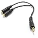 kenable 2.5mm Stereo Jack Splitter Adapter Audio Cable Lead Gold 20cm (~8 inch)