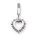 14K White Gold Diamond and Pink Sapphire Heart TummyToy
