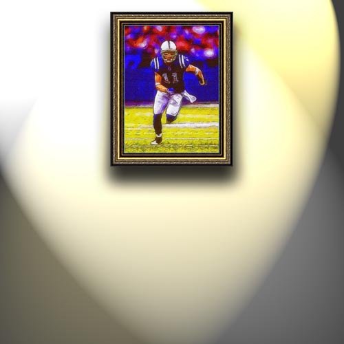 Completely Handpainted American Football Sport Painting, Custom Order FL5371, Oil on Canvas, with Option to Paint Jerry, Brett & Co. from Any Other Favorite Photograph or Picture, Unframed, Size 17'' x 23