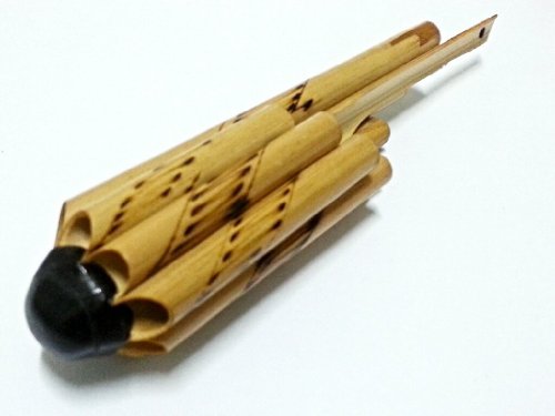 Thai Bamboo Tubes Whistle Ethnic Traditional Music Instrument.