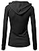 J.TOMSON Womens Casual Thin Thermal Zip-Up Hoodie