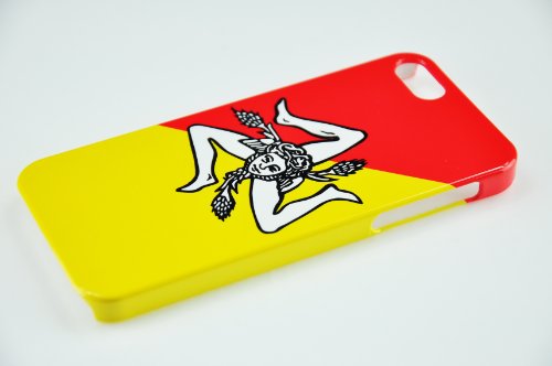 3D Iphone 4 4S Sizilien Sicilia Italien Italy Fahne Flag Flagge Cover Case Hülle