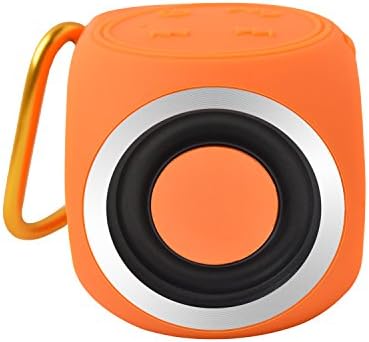 Mini Portable Waterproof Outdoor Wireless Bluetooth 4.1 Speakers KIYOU Surround Sound Mega Bass subwoofer Cube Speaker Dustproof Sport Travel Hiking Shower Player for iPhone/ipad/Android Phone (Orange