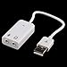 USB 2.0 Virtual 7.1 Channel Audio 3D Sound Card Adapter With Cable line for Notebook