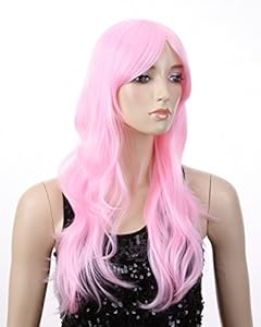 Cool2day High-Quality Long Wavy Pink Hair Cosplay Party Full Wig(Model:JF011668)