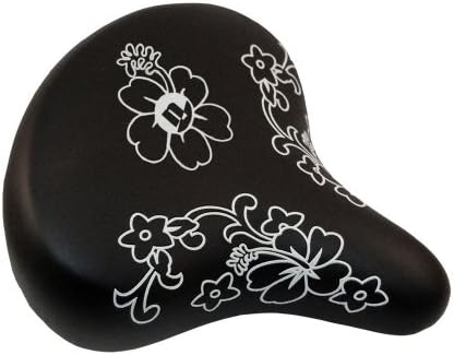 Nirve Island Flower Cruiser Bicycle Saddle (Black)