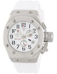 Swiss Legend Womens 10535-02-BLKRA Trimix Diver Chronograph White Dial White Silicone Watch