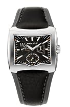 Police 'Enterprise' Gents Black Leather Strap And Black Dial Watch