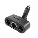 Duragadget® 12v In Car 3 Way Triple Multiple 1 to 3 or 3 to 1 3 / 2 Outlet Cigar Cigarette Lighter Socket Adapter Adaptor Splitter Power Supply for iTrip / iPod / FM Transmitter / Nintendo DS DS Lite DSI / Mobile / PDA / GPS / Portable DVD Players / Video Screens Car Charger (Black)