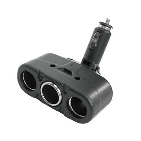 Duragadget® 12v In Car 3 Way Triple Multiple 1 to 3 or 3 to 1 3 / 2 Outlet Cigar Cigarette Lighter Socket Adapter Adaptor Splitter Power Supply for iTrip / iPod / FM Transmitter / Nintendo DS DS Lite DSI / Mobile / PDA / GPS / Portable DVD Players / Video Screens Car Charger (Black)