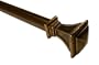 BCL Drapery Hardware 125SQ28 28-Inch to 48-Inch Trumpeted Square Curtain Rod, Antique Gold