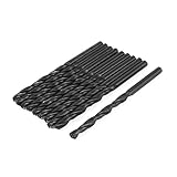 uxcell ドリルビット　ツイストドリルビット　45mmの長さ　4mmの直径　フルート　HSS　10個入り