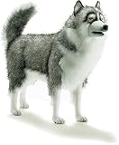 Hansa Plush Life Size Husky Dog - Gray #5045