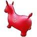 SUESPORT Horse Hopper Kit, Pump Included, Inflatable Jumping Horse, Space Hopper, Ride-on Bouncy Animal Hopper, Sit and Bounce, Red