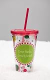 Insulated Cup w/Straw 17oz & Twist Off Lid, Dear Santa I Really Tried