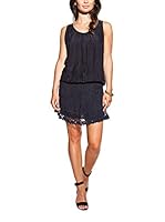 Laura Moretti Vestido Seda (Azul Marino)