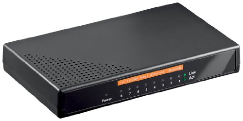 1aTTack.de 1aTTack Netzwerk Switch 8-Port inkl. Netzteil schwarz