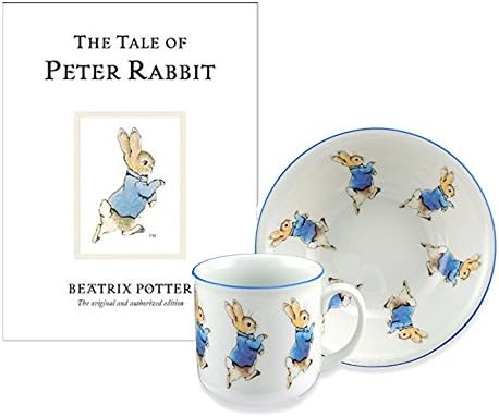 Peter Rabbit Beatrix Potter Baby Gifts Dinnerware Set and Childrens Book The Tales of Peter Rabbit Book