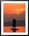 Fishing Boat Sailing Across Lake Taihu at Sunset, Wuxi, China Styles Framed Art Poster Print by Keren Su, 31x39