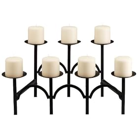 Black Finish 21 1 4 Wide Hearth Candelabra by Universal Lighting and Decor