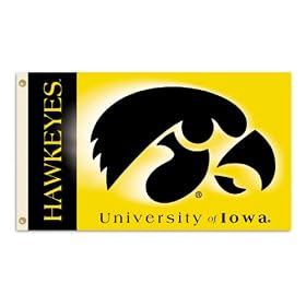NCAA Iowa Hawkeyes 2-Sided 3-by-5 Foot Flag with Grommets