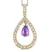 Twin Pear Shaped Diamond Pendant In 18K Yellow title=