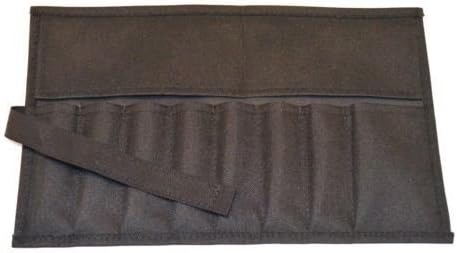 Canvas Roll Up Tool Pouch 8 Pockets Black