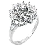 Engagement Ring in Sterling Silver w/ Cubic Zirconia - size 5