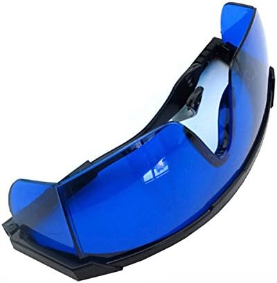 AJSR LB-FT Laser Safety Glasses with Adjustable Temple, Blue Lens, Black Frame