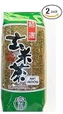 Ujinotsuyu Japanese Loose Brown Rice Green Tea Genmai Cha (Genmaicha) Twin Packs - 2x 14.01 Oz