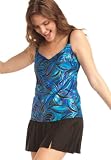 Swimsuit in 2 pieces with foil print, Mystique Longitude
