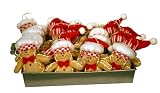Good Tidings 8397009 Stuffed Fabric Gingerbread Men Ornaments 4 Inches Tall, Set of 24 in a Pan
