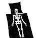 Your Best 445013050 Bettwäsche Skelett Glow in the dark, Linon, 80x80 und 135x200 cm